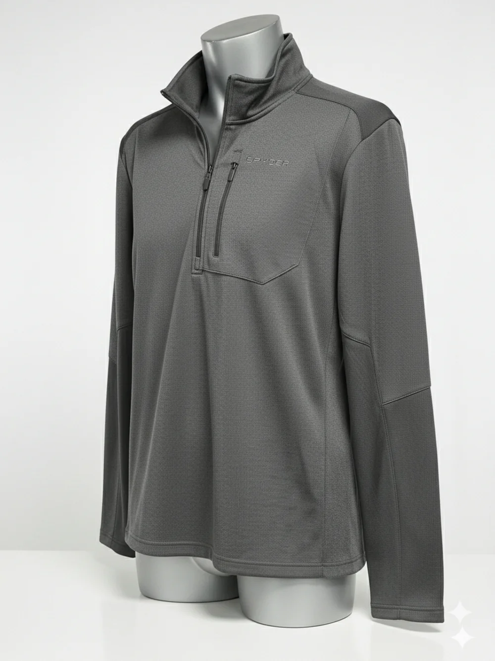 Spyder Men's Charcoal Gray Performance Quarter-Zip - Picture 2 of 10